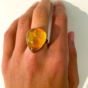 Size 7 amber ring from Dominican Republic